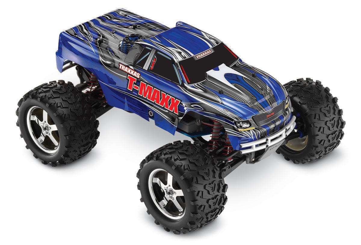 Amazon.com: Traxxas T-Maxx 3.3: 1/10 Scale Nitro-Powered 4WD Monster Truck  with TQi 2.4GHz Radio and TSM, Blue: Toys & Games