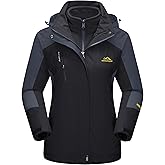 MAGCOMSEN Women's Winter Coats Waterproof 3 in 1 Snow Ski Coats Warm Fleece Jackets