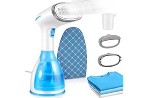 Vivibyan Handheld Steamer for Clothes, 15s Heat-up Portable Clothes Steamer with Ironing Glove, 9.4Oz Capacity Garment Steamer and Fabric Steamer Removes Wrinkles, Steam Iron with Brush for Home