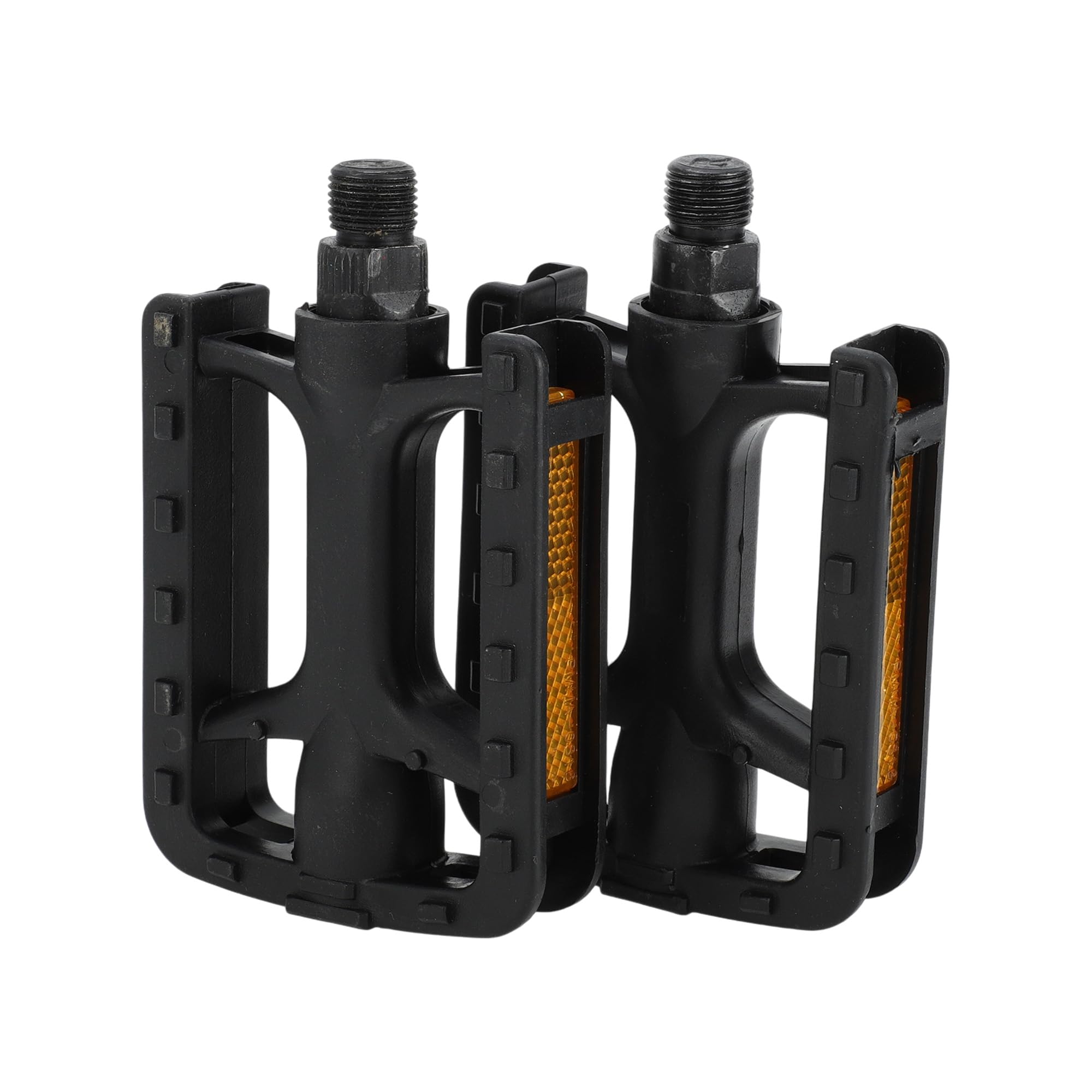 INFINAUTO Cycling Bike Pedal, 9/16" Spindle Plastic Bicycle Flat Pedals Black for Road Mountain BMX MTB Bike