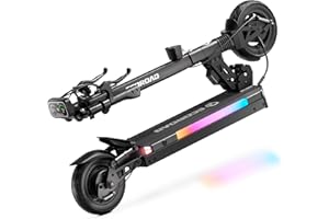 ECOROAD Electric Scooter Adults, 800-1000W Motor & 31MPH Peak Portable E-Scooter, Up to 31 Miles Range, 10" Off-Road PneumaticTires, Dual Suspension & Brakes System, RGB Lights & APP Control