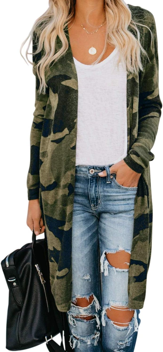 Women Long Sleeve Solid Color Button Down Knit Ribbed Cardigans Outwear