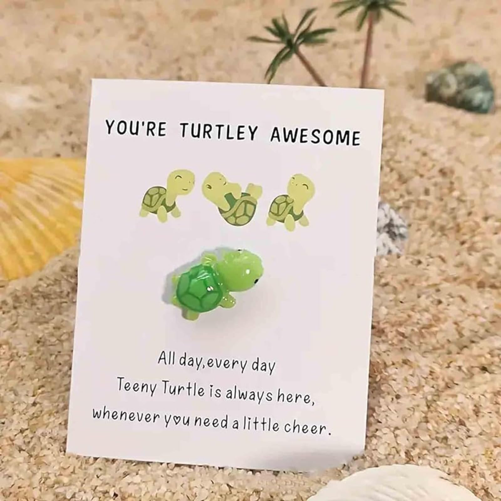 Emotional Support Positive Turtle,Turtle Gifts,Tiny Gifts,You're Turtley Awesome, Positive Energy Presents, Early Christmas Presents,Xmas Gift, Present, Cute Stuff for Girls & Women - Stocking Fillers