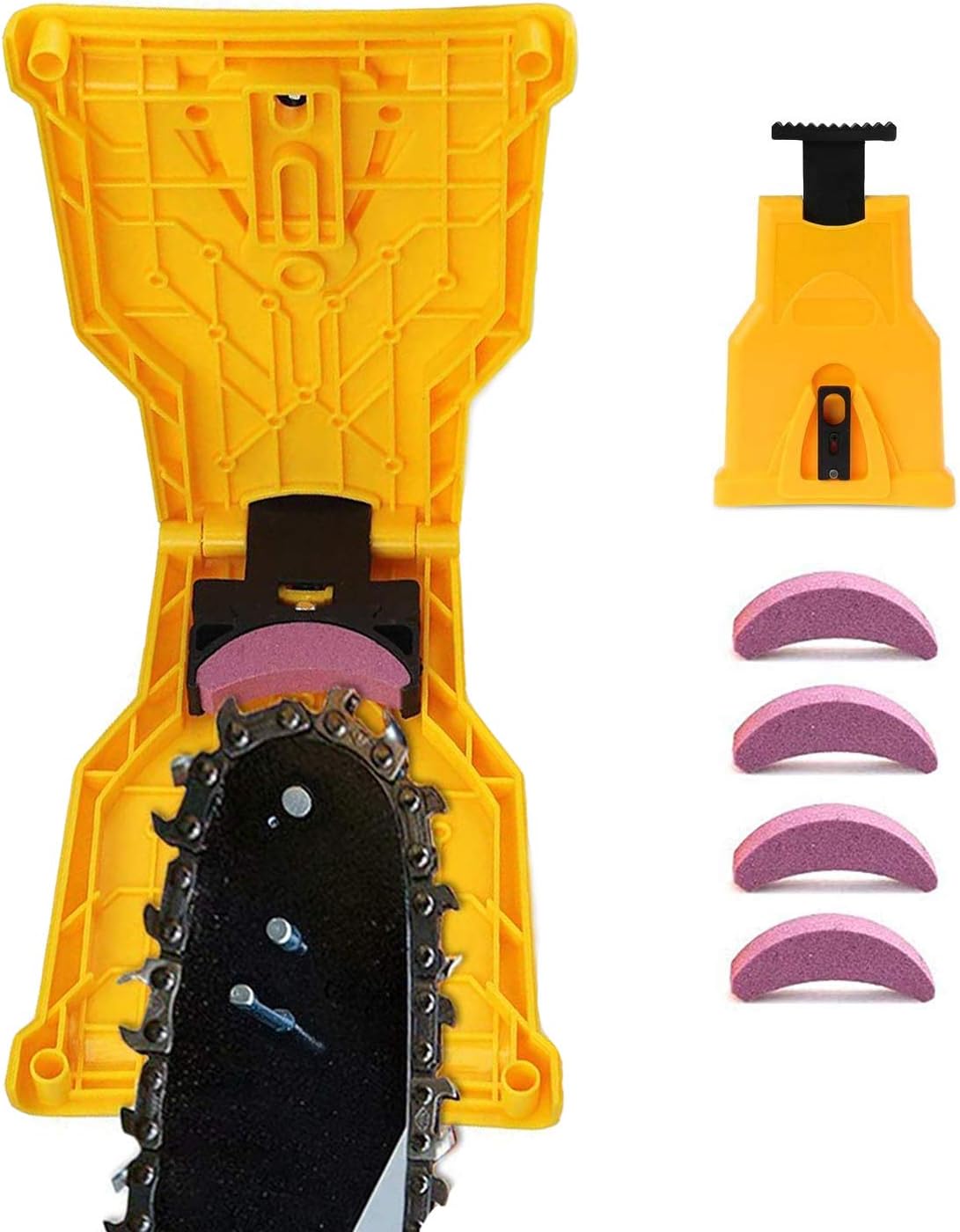 Ostekin Chainsaw Sharpener, Chainsaw Sharpening Kit with 4