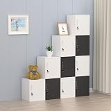 JINGUR White Metal Storage Locker Cabinet with Locking Door and Adjustable Shelf view 8