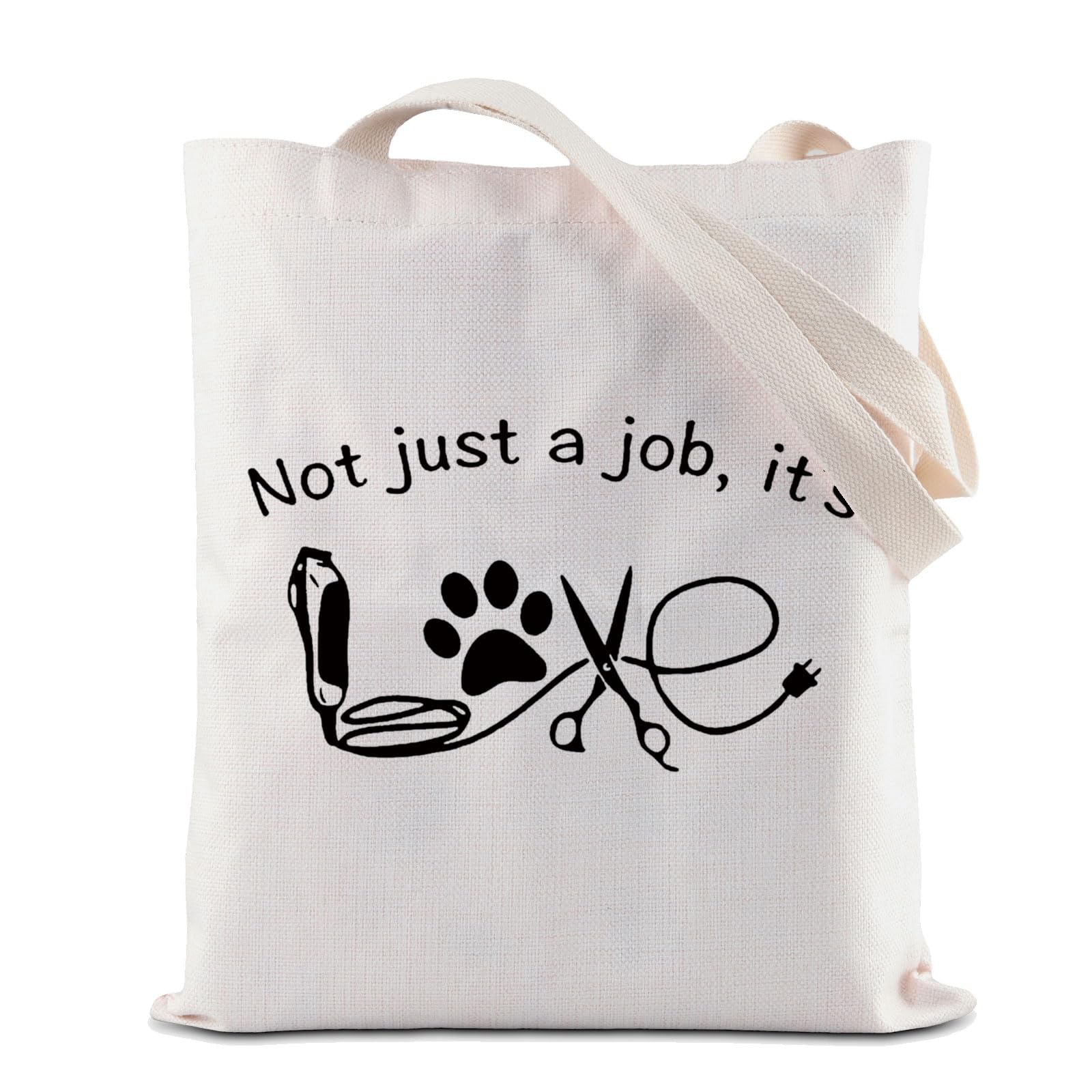 ZJXHPO Dog Groomer Gift Pet Grooming Gift Not Just A Job It's Love Makeup Bag Groomer Cosmetic Bag Gift, Job Canvas Bag,