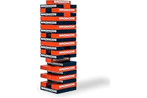 Wild Sports NFL Denver Broncos Table Top Stackers 3" x 1" x .5", Team Color