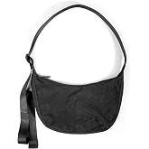 Medium Nylon Crossbody Crescent Bag: Slouchy Style Shoulder Casual with Adjustable Strap