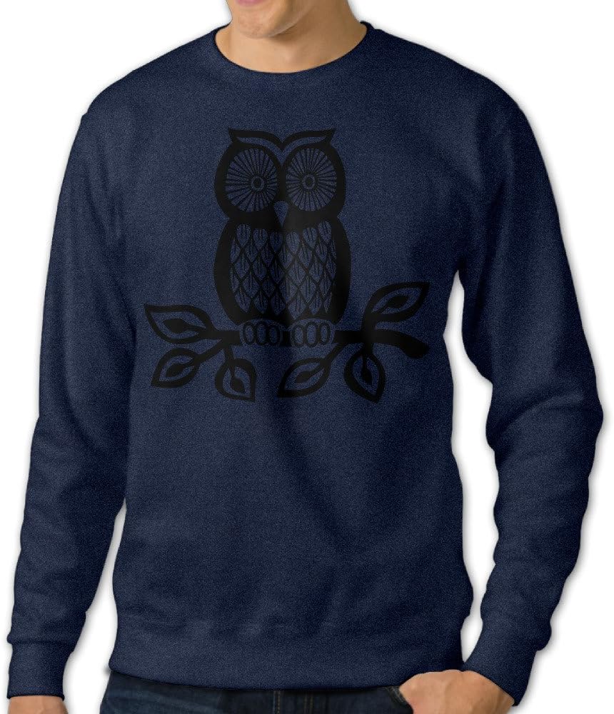 Pineapple Owl Totem Sketch Men's Long Sleeve Hoodies Shirt