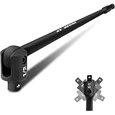 DURATECH 1/2" Drive 24-Inch Heavy Duty Breaker Bar with 240&deg; Flex Head | Spring-loaded Detent Ball, CR-MO Head, Premium Black Phosphate Finish, Ideal for Industrial, Construction, and Mechanic Tasks
