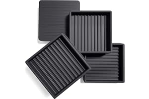 xxxHOLIC Non Slip Furniture Pads for Hardwood Floors, 2 * 2 Inch Black, Set of 4, Rubber Bed Stoppers to Prevent Sliding, Furniture Coasters for Protecting Floors from Scratches and Reduce Noise