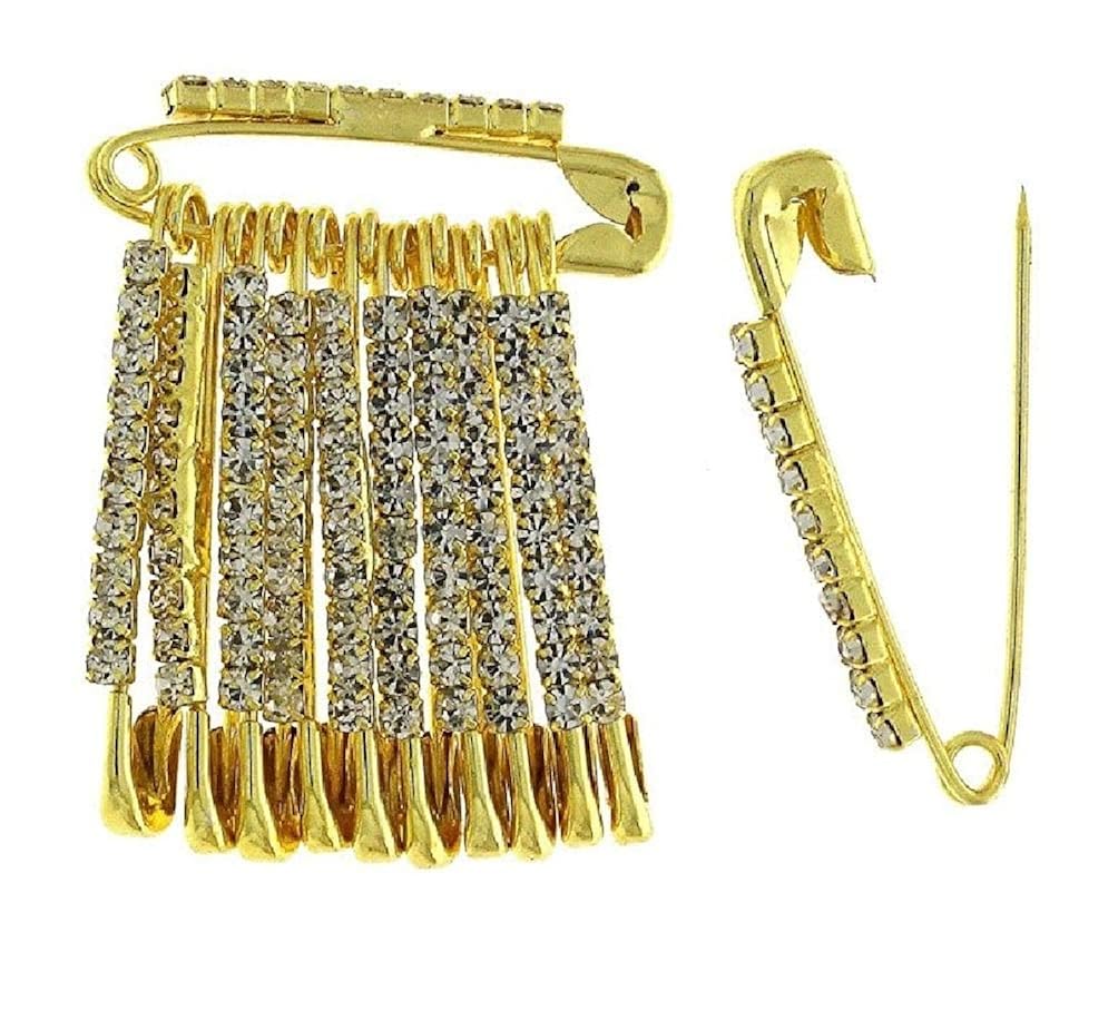 Buy VAMA Fashions Traditional Saree Pins Safety Pins Hijab Pins Brooch