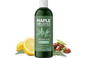 MAPLE HOLISTICS Clarifying Shampoo for Oily Hair and Scalp - Deep Cleansing Shampoo Build Up Remover with Rosemary Oil - Degrease Shampoo for Greasy Hair & Scalp - Vegan Color Safe Sulfate & Paraben Free (8 Fl Oz)
