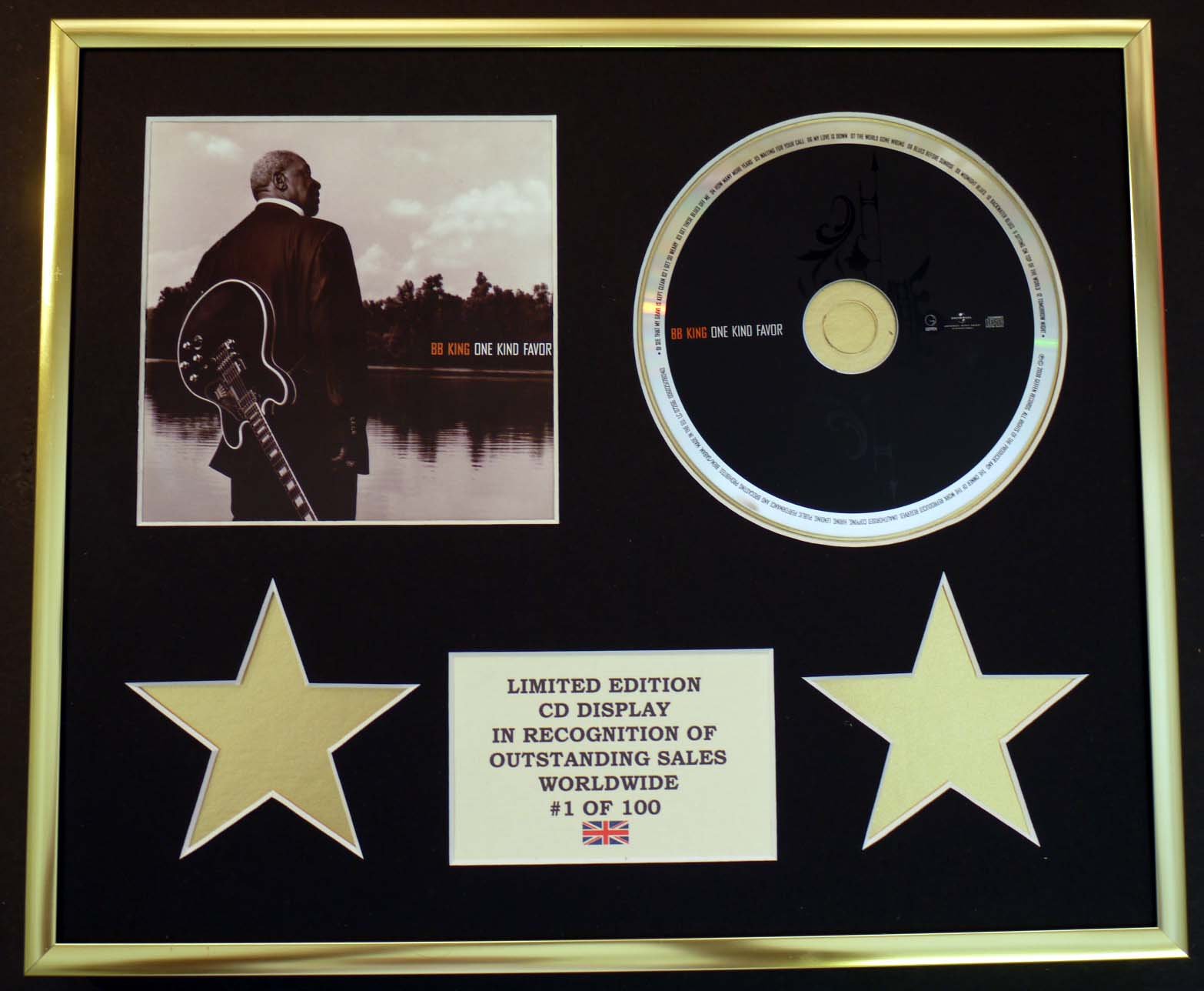 B.B. KING/CD DISPLAY/LIMITED EDITION/COA/ONE KIND FAVOR