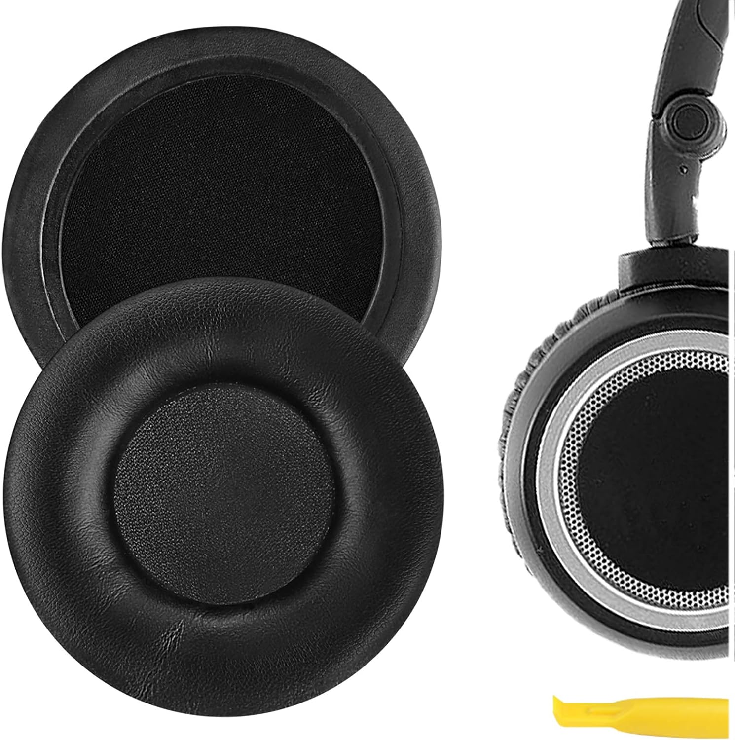 Geekria Extra Thick Replacement EarPads for AKG K402/ K403/ K420/ K430/ K450/ K451/ K452/ K480/ K24P/ K26P/ K412P/ K414P/ K416P/ Q460 Headphones (Black)