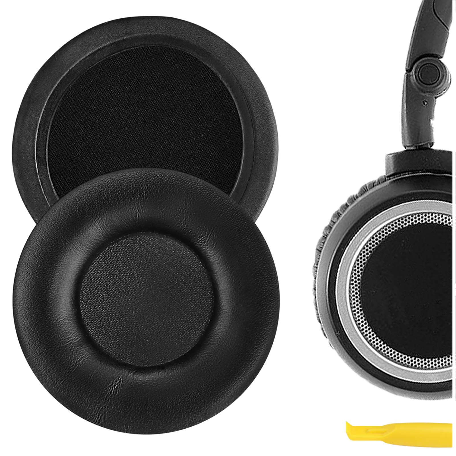 Geekria Extra Thick Replacement EarPads for AKG K402/ K403/ K420/ K430/ K450/ K451/ K452/ K480/ K24P/ K26P/ K412P/ K414P/ K416P/ Q460 Headphones (Black)