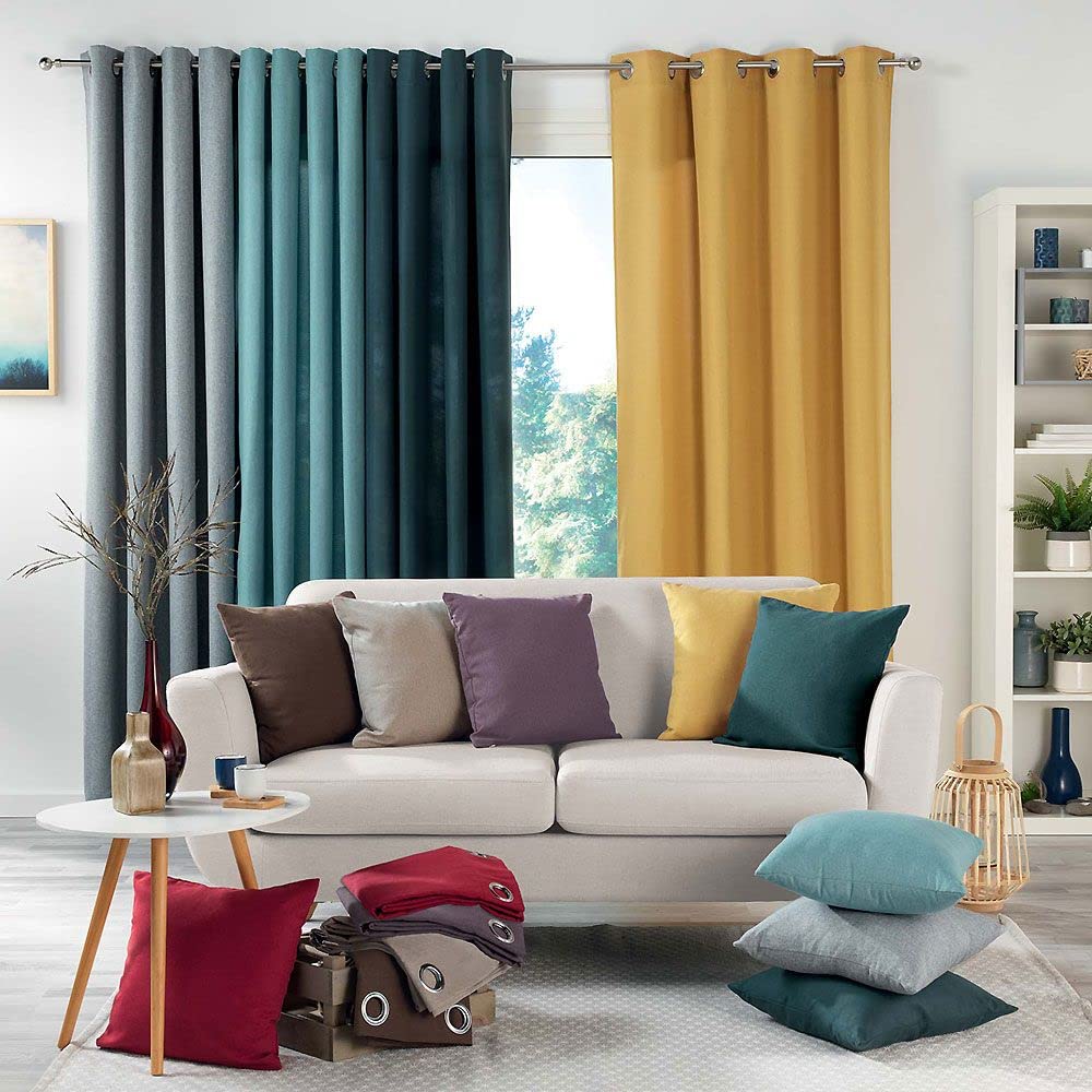 Douceur d'Intérieur Polyester Curtain 140 x 260 cm Red