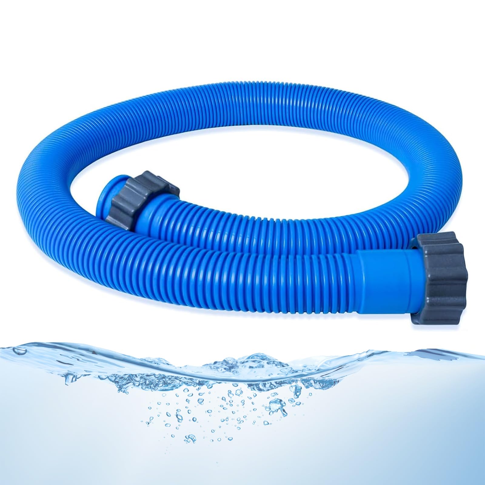 Photo 1 of 29060E Pool Pump Replacement Hoses for Intexx Pool Accessory Hose-1.5" Diameter 59" Long Pool Pump Hose Replacement?Fit for 1,500 Higher GPH Filter Pumps Saltwater Systems Sand Filters (1 pc blue)