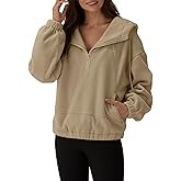 ZAFUL Womens Fleece Pullover 2025 Coats with Pockets Fall Zip Up Jacket Oversize Trendy Hooded Sweatshirt for Winter