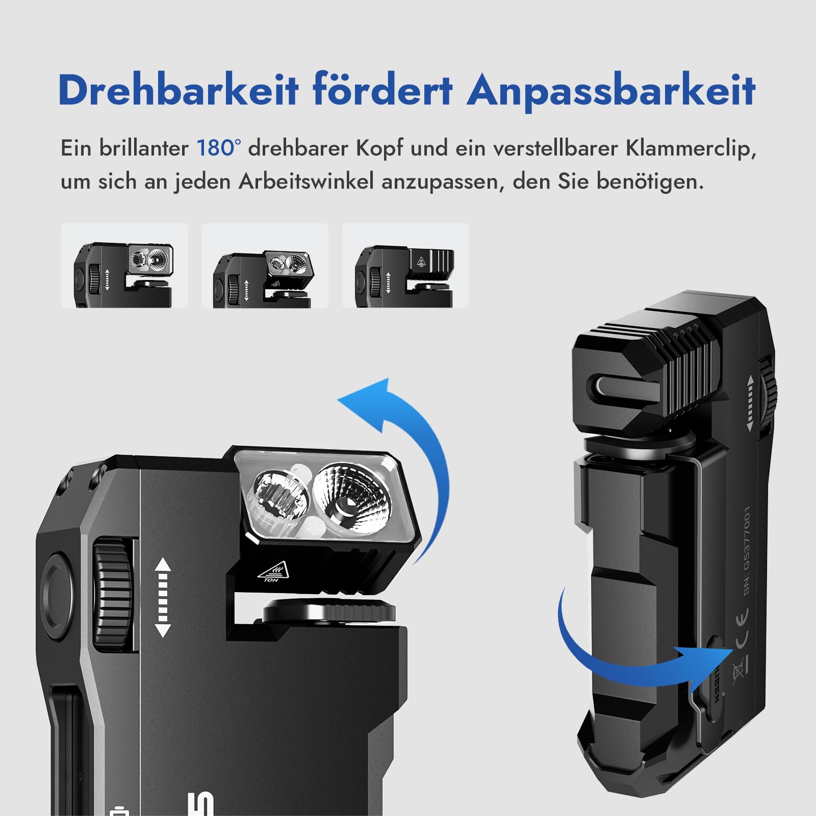 WUBEN G5 LED Taschenlampe Aufladbar - RGB Mini Schlüsselanhänger 400 Lumen, EDC Multifunktional Magnetische USB, 6 Modi Flashlight Wasserdicht für Camping Outdoor 6