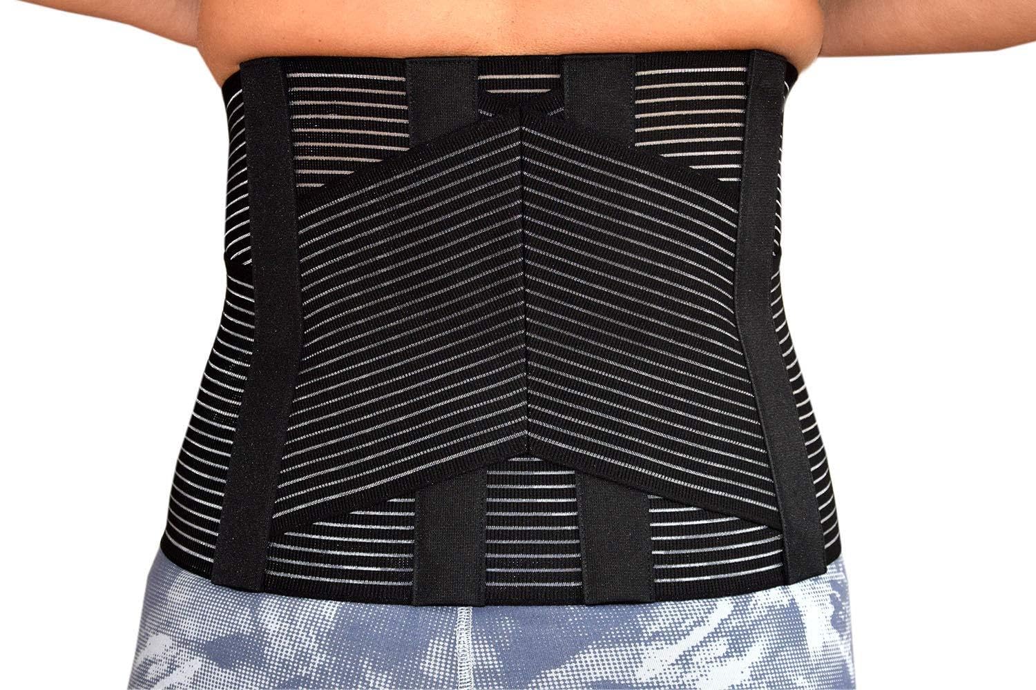 BODYPERFECT Active Back Support Bandage (Lumbar Bandage) | Back Brace Relieves Back - Innovative Back Support Lumbar Vertebrae (