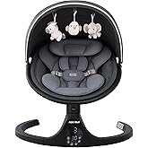 Baby Swings for Infants, Infant Swing, 3 Seat Positions, 5 Point Harness Belt, 5 Speeds and Remote Control - Portable Baby Sw