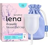 Lena Sensitive Menstrual Cup - Ultra-Soft Reusable Period Cups Small, Clear | for Sensitive Anatomy, 12-Hour Comfort, Gentle and Leak-Free Protection, Medical-Grade Silicone for Women, Beginner-Friendly