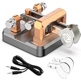 CW Key Morse Code Key Morse Telegraph Key Morse Code Key Aluminum Alloy CW Square-Shaped Base Red (Grey)