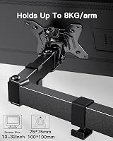 ErGear Dual Monitor Stand 13-32 inch Freestanding Desk Mount 8kg/Arm view 3