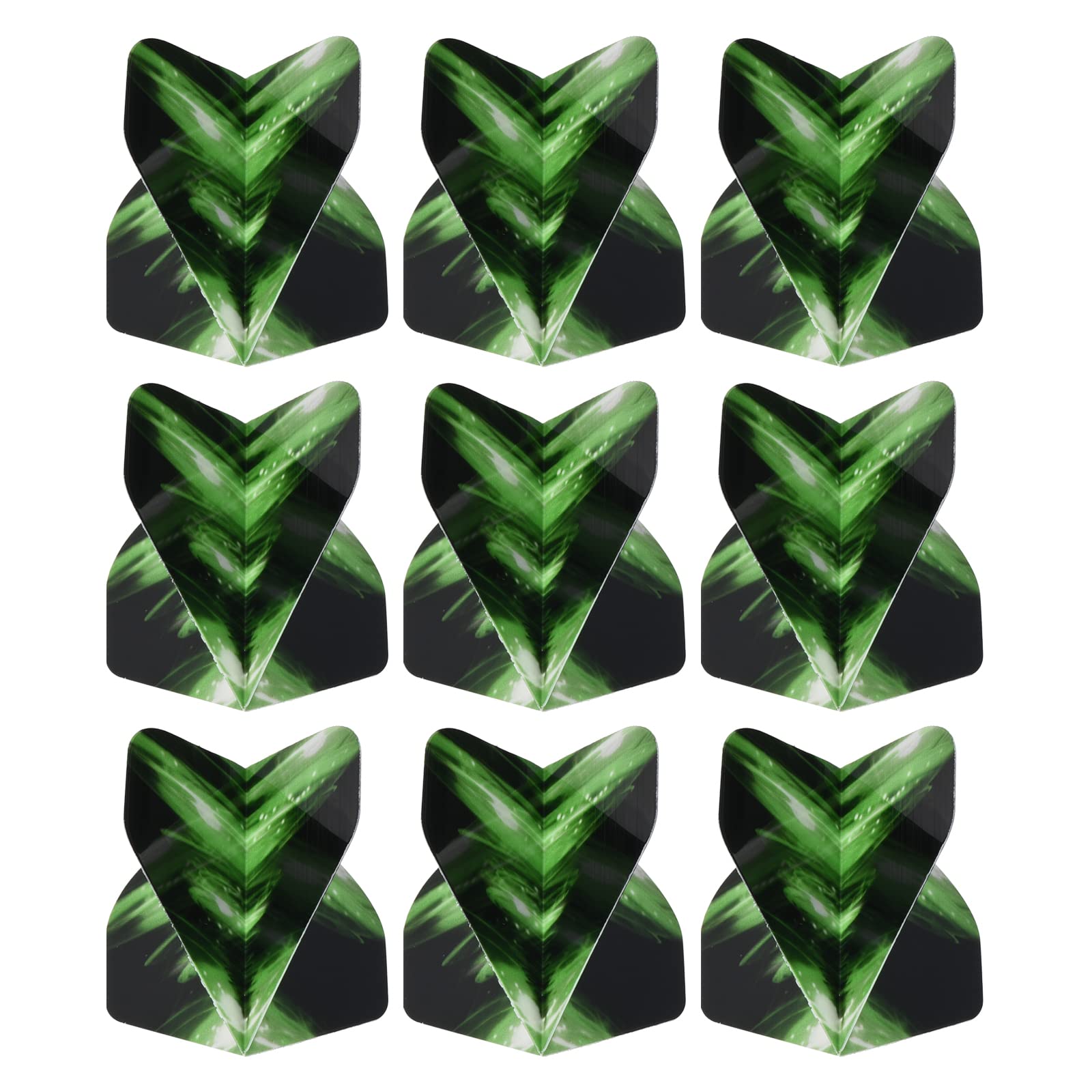 PATIKIL Dart Flights, 9 Pack PET Standard Darts Accessories Replacement Parts for Soft Tip Steel Tip, Black, Green