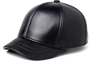 JOOFAN Genuine Goatskin Leather Baseball Cap