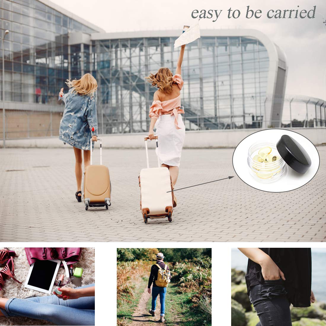 5 Gram Cosmetic Containers 50pcs Sample Jars Tiny Makeup Sample Containers with lids : Beauty