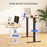 FLEXISPOT Electric Standing Desk Height Adjustable 100x60cm Black Frame view 7