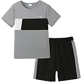 KIMI BEAR Boy Clothes Kids Boy's Summer Outfits Shorts Sleeve Crewneck T Shirt Tops Tees Shorts Sets Boy's 2 Piece Outfits