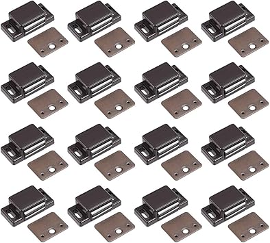 Uxcell Cabinet Door Catch 1 6 Length Heavy Duty Magnetic Magnet Latch Cabinet Catches For Kitchen Bathroom Cupboard Wardrobe Closet Closures Cabinet 16pcs Amazon Com