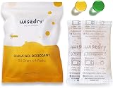Wisedry 50g Silica Gel Desiccant Sachets 4 Packs Reusable Microwave Reactivate view 2