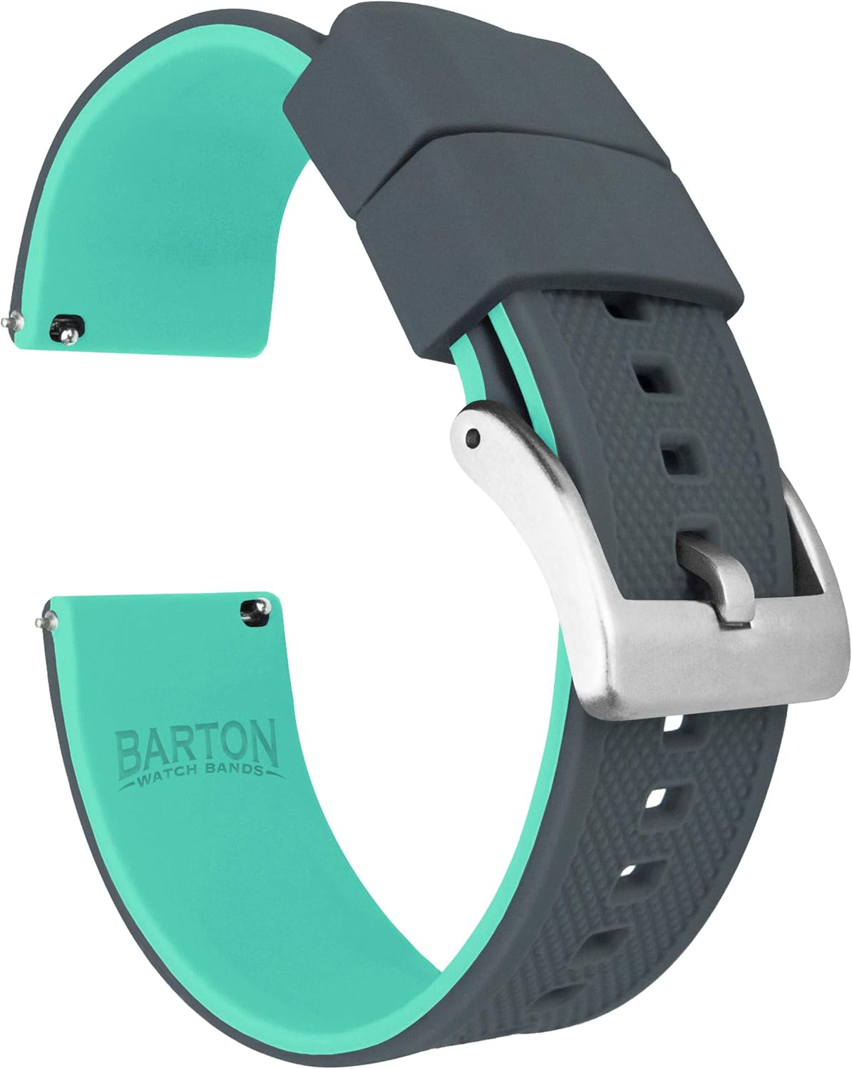 Barton - Correa de reloj de silicona Elite con liberación rápida. Color a elegir, medidas: 18 mm, 19 mm, 20 mm, 21 mm, 22 mm, 23 mm y 24 mm