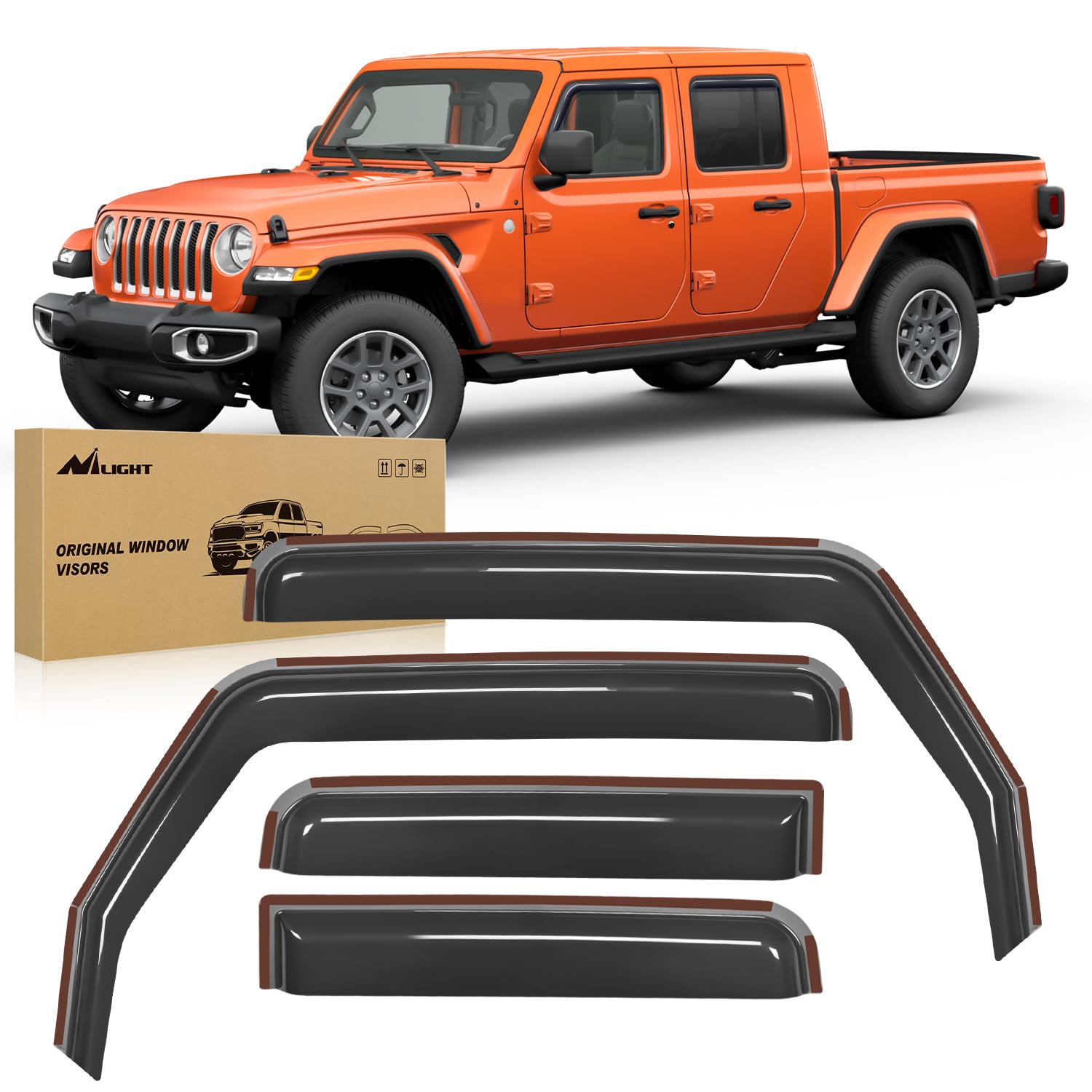 Jeep Grand Cherokee Shatterproof In-Channel Rain Guards For 2011