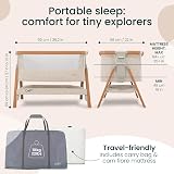 Tutti Bambini CoZee Next To Me Crib & Standalone Baby Cot Walnut/Ecru view 5