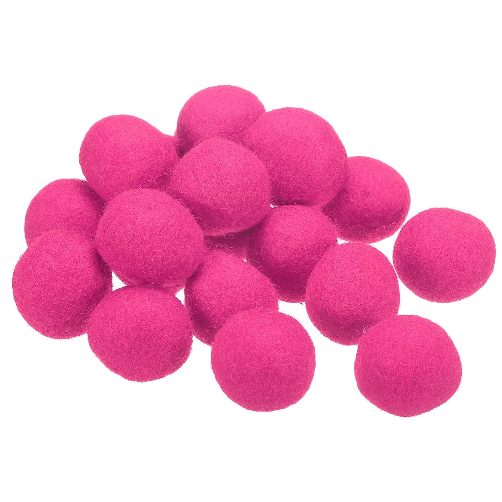 PATIKIL Wool Felt Balls Beads Wool Felting Pom 3cm 30mm Rose Red for Home Crafts Handcrafts Project DIY Pack of 20