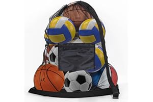 Zynaxir Extra Large Mesh Soccer Ball Bag, Basketball Bags Team Balls 40x30 Inch, Mesh Soccer Ball Bag，Adjustable Shoulder Str