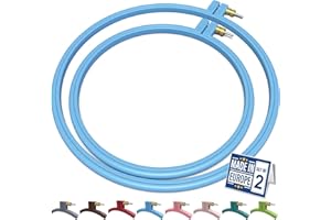 Maker Susan Plastic Embroidery Hoop, Hello Series Cross Stitch Hoops for beginners, Punch Needle Hoop, Embroidery Frames for Sewing, Needlework, Embroidery Projects (Blue, 2 Pcs Set)