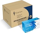 ViraCare 1000 Blue Vinyl Gloves Large Latex Free Powder Free