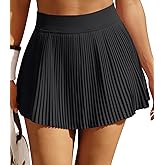 Heathyoga Pleated Tennis Skirts for Women High Waisted Athletic Skorts for Woman with Pockets Tummy Control Golf Skirts