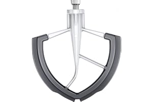 KITOART Flex Edge Beater for KitchenAid 6QT Bowl-Lift Stand Mixer, Beater with Double Silicone Edge, Mixer Paddle, Perfect 6 Quart Bowl-Lift Stand Mixer Attachment for KitchenAid, White