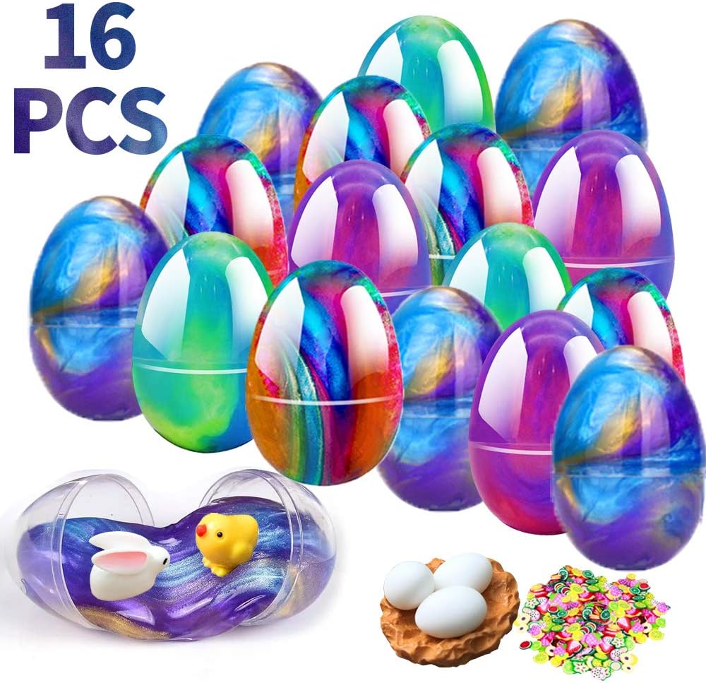 Summerdays16PCs Galaxys Slime colored putty, sludge toys to relieve stress, favorite items for Easter theme parties, basket fillings, large-scale family games.