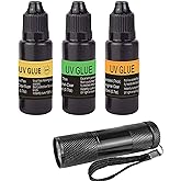 EUPHENG Fly Tying UV Resin Three Formula Thick,Thin and Super Flex Fly Tying Head Cement Fly Tying Glue for Building Flies Heads Bodies and Wings and Gluing Eyes