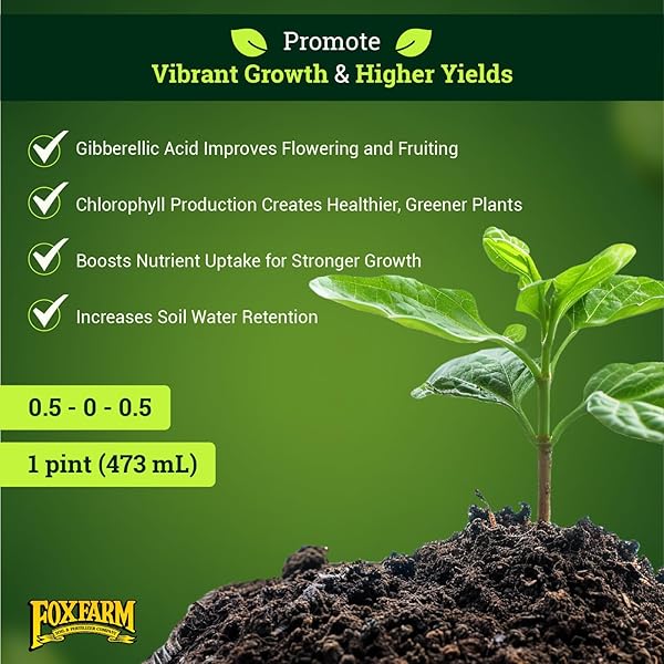 FOXFARM BUSHDOCTOR KELP ME KELP YOU FERTILIZER, LIQUID SEAWEED EXTRACT FOR PLANTS, VEGETABLES, & FLOWERS – PROMOTES ROOT GROWTH & SOIL HEALTH – PERFECT FOR HYDROPONICS & SOIL, NPK 0.5-0-0.5 (PINT)