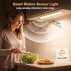 Gritin 10.2inch Under Cabinet Lighting Rechargeable