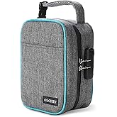 OZCHIN Large Smell Proof Bag With Combination Lock 9" x 6.3" x 4.5" Lunch Bag File Organizer Case Container Medicine Stash Lock Bag Travel Storage Case